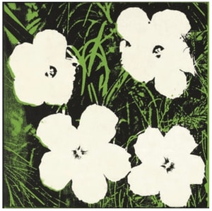 Andy Warhol - Flowers White & Green