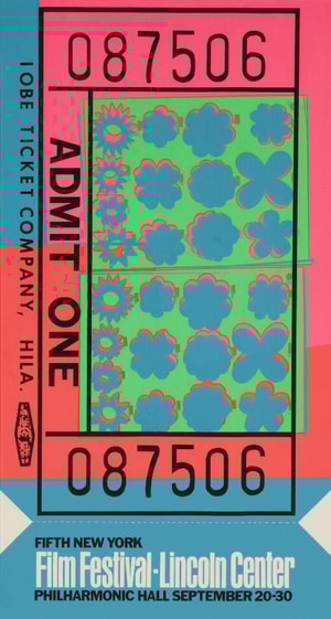 Andy Warhol - Lincoln Center Ticket F.S. II 19