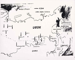 Andy Warhol - Map Of Eastern U.S.S.R. Missile Bases Positive