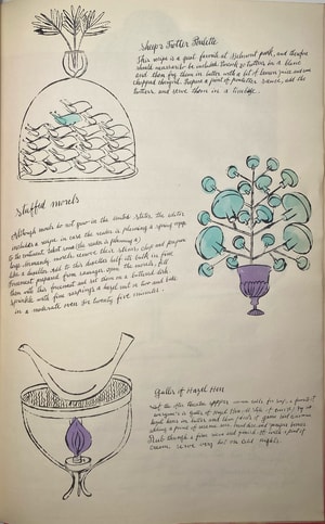 Andy Warhol - Sheep's Trotter Poulette, Stuffed Morels, Gullis Of Hazel Hen F.S. IV 142A, from Wild Raspberries