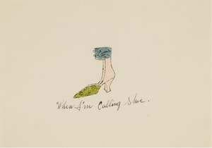Andy Warhol - When I'm Calling Shoe F.S. IV 80A, from A La Recherche Du Shoe Perdu