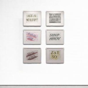 Ed Ruscha - This One, Zat So, Baby Jet, Ship Ahoy, At A Clip, and Final Say (six prints)