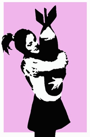 Banksy - Bomb Hugger  (Signed)