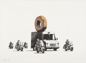 Banksy - Chocolate Donut (Signed)