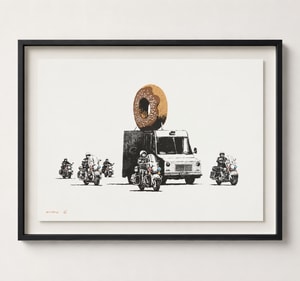 Banksy - Chocolate Donut (Signed)