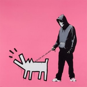 Banksy - Choose Your Weapon Bright Pink