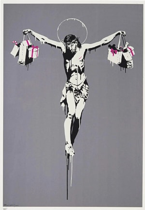 Banksy - Christ With Shopping Bags (Signed)