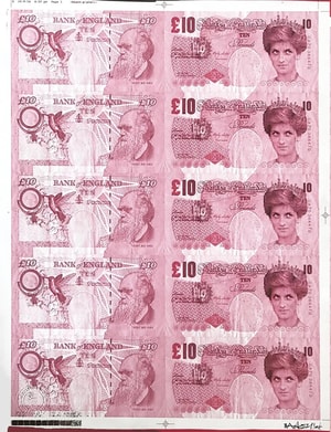 Banksy - DiFaced Tenners Pink (Signed)