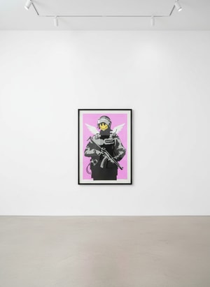 Banksy - Flying Copper Pink (Signed)