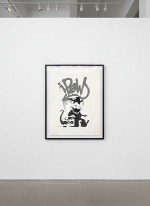 Banksy - Gangsta Rat (Grey) (Signed)
