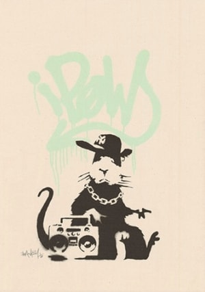 Banksy - Gangsta Rat (Mint) (Signed)