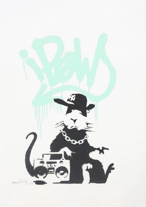 Banksy - Gangsta Rat (Mint) (Signed)