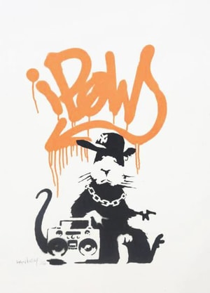 Banksy - Gangsta Rat (Orange) (Signed)