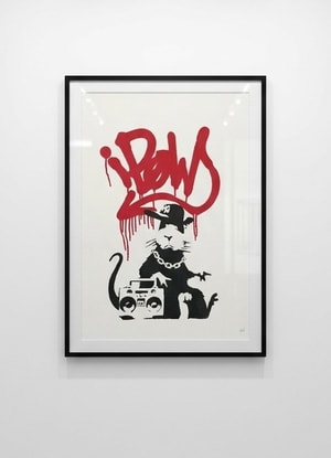 Banksy - Gangsta Rat (Red) (Unsigned)