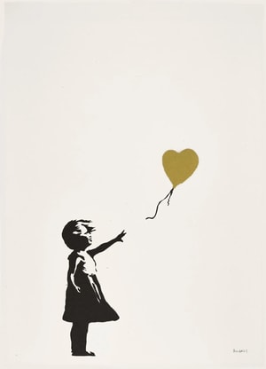 Banksy - Girl With Balloon Gold AP