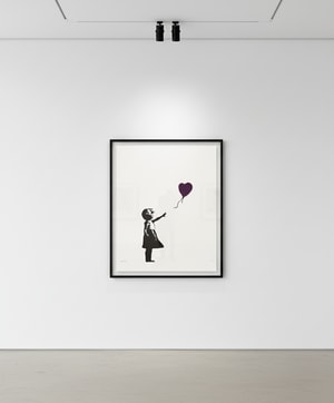 Banksy - Girl With Balloon Purple