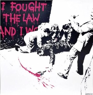 Banksy - I Fought The Law (AP Pink) (Signed)