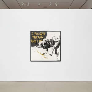 Banksy - I Fought The Law (AP Yellow) (Signed)