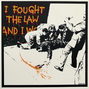 Banksy - I Fought the Law (Unsigned)