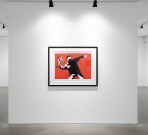 Banksy - Love is in the Air, Flower Thrower Unsigned