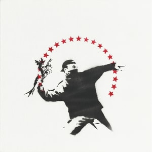 Banksy - Love Is In The Air With Stars