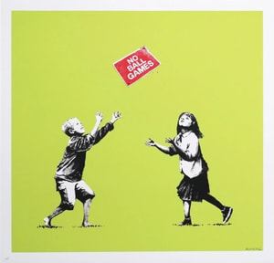 Banksy - No Ball Games Green