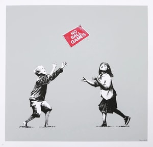 Banksy - No Ball Games Grey