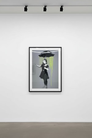 Banksy - NOLA Umbrella Girl Yellow Rain