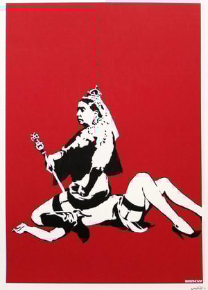Banksy - Queen Victoria (Signed)