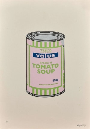 Banksy - Soup Can (Lilac, Lime, Blue) (Signed)