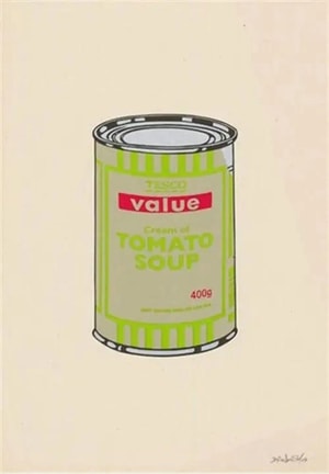 Banksy - Soup Can (Sage, Lime, Cherry) (Signed)