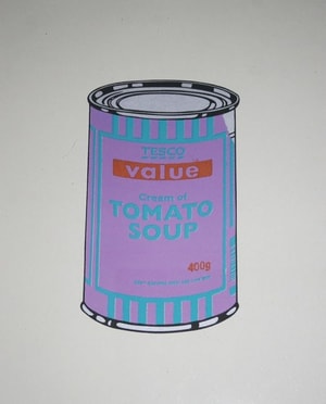Banksy - Soup Can (Violet, Blue, Tan) (Signed)