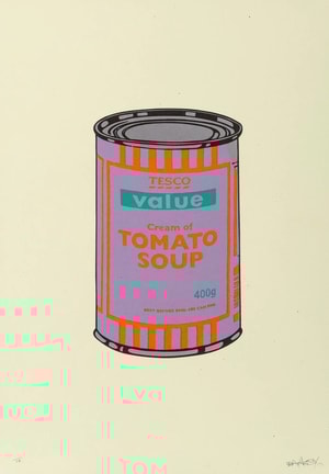 Banksy - Soup Can (Violet, Orange, Mint) (Signed)