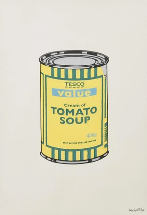 Banksy - Soup Can (Yellow, Emerald, Sky Blue) (Signed)