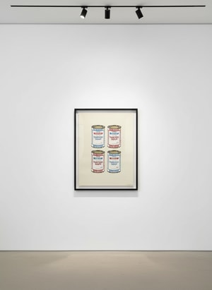 Banksy - Soup Cans Quad (Blue and Red on Cream) (Signed)