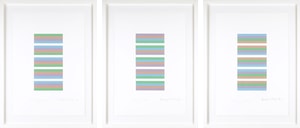 Bridget Riley - Intervals Set; Blue/Green, Orange/Blue, Green/Purple