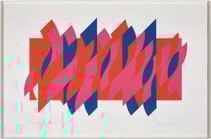 Bridget Riley - Red Red Blue