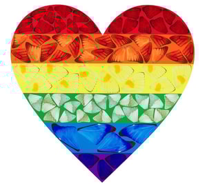 Damien Hirst - Butterfly Heart (Large) H7-3