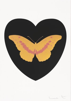 Damien Hirst - I Love You (Black, Cool Gold, Loganberry)