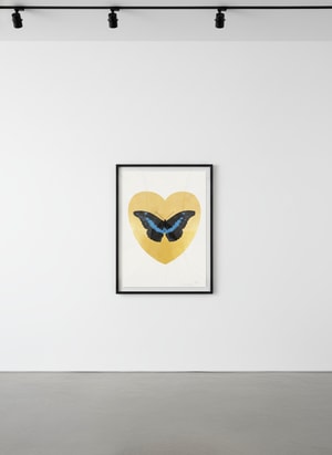 Damien Hirst - I Love You (Gold Leaf, Black, Turquoise)