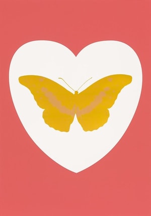 Damien Hirst - I Love You (White, Coral, Oriental Gold, Cool Gold)