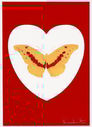 Damien Hirst - I Love You (White, Red, Cool Gold, Poppy Red)