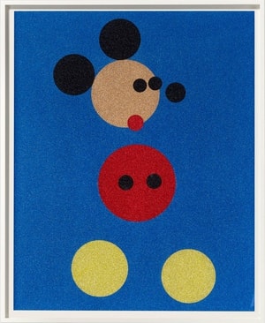Damien Hirst - Mickey (Blue Glitter) - Large