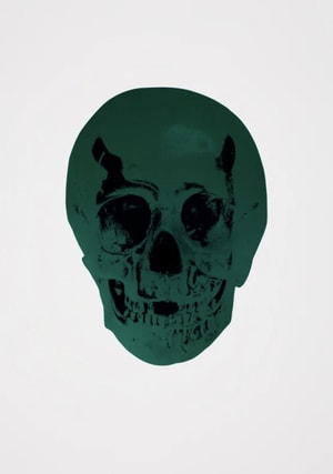 Damien Hirst - Racing Green/Raven Black Skull