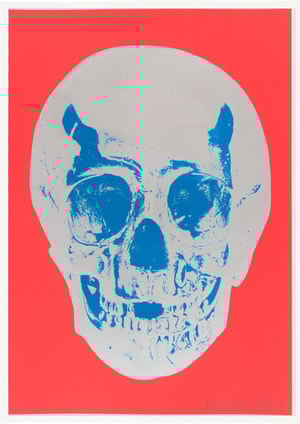 Damien Hirst - Till Death Do Us Part (Coral red/silver gloss/ true blue)
