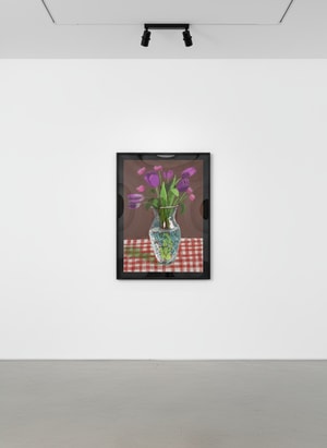 David Hockney - 16th March, Tulips in Cut Glass