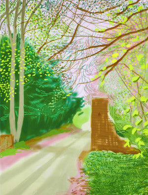 David Hockney - 17th April , from The Arrival of Spring in Woldgate , East Yorkshire , in 2011