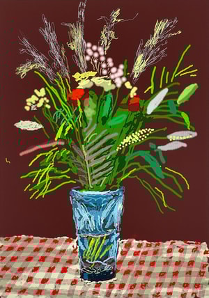 David Hockney - 27th February, Tall Flowers in a Tall Vase