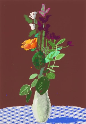 David Hockney - 7th March, More Flowers on the Table