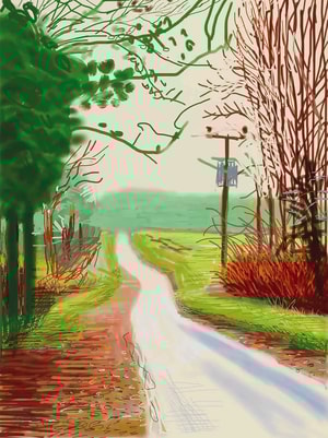 David Hockney - February 23rd, The Arrival of Spring in Woldgate, East Yorkshire